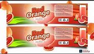 How to Design Orange Juice Label in photoshop