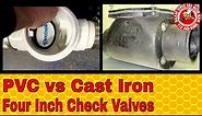 Four Inch Check Valve: PVC vs Cast Iron Backwater Valve