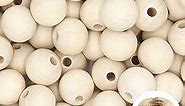 Wood Beads 300pcs 20mm THYSSEN Natural Round Wooden Beads Unfinished Wooden Spacer Beads for Making Decorations and DIY Crafts