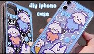 diy iphone 11 (purple) aesthetic phone case 🌸 handmade full process from scratch 🍰 pastel kawaii 🍨