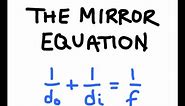 The Mirror Equation (Concave Mirrors)