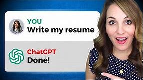 Write Your Resume In SECONDS With ChatGPT - 7 PROVEN PROMPTS REVEALED!