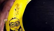 minions | how to draw minions | Drawing of minions on banana | minion drawing #drawing #shorts
