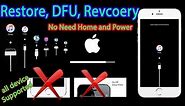 Restore /DFU iPhone without home and Power button iPhone 7/ 6 Plus/6s/6/5S/5C/5/4S/4/3GS/iPad/iPod