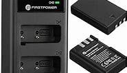 FirstPower EN-EL9 EN EL9a Battery 2-Pack 2000mAh and Dual USB Charger Compatible with Nikon D40, D40x, D60, D3000, D5000 Digital SLR Cameras