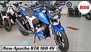 2020 New TVS Apache RTR 160 4V BS6 (Blue) Detailed Review | New Changes | Walkaround | Features⚡⚡
