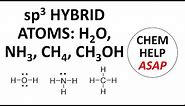 sp3 hybridization examples