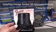 Installing Vintage Fender '64 Telecaster Pickups - Step by Step: Red Fender Telecaster Parts Build