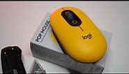 Unboxing Logitech POP Yellow Wireless Mouse With Customizable Emoji Button
