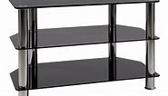 Buy Argos Home Matrix Glass Corner TV Unit - Black & Chrome | TV units and stands | Argos