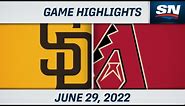 MLB Highlights | Padres vs. Diamondbacks - June 29, 2022