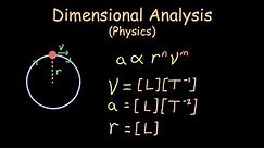 Dimensional Analysis | A-Level Physics