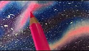 How to draw a galaxy in colored pencil for beginners (prismacolor)