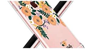 GVIEWIN Clear Case iPhone 6S/6, Floral Flowers Patter Design Shockproof Bumper Soft Flexible TPU Back Cover Compatible Apple iPhone 6/6s 4.7inch（Summerlings）