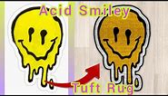 Acid Smiley tuft rug #smiley #smile #emoji