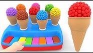 Learn Colors with Cone Ice cream For Children - Educational Videos