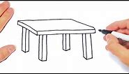How to draw a Table Step by Step | Easy drawings