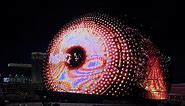 The Sphere showed off The Exosphere, the largest LED screen in the world. The new Vegas landmark stands 366 ft tall and 516 ft across, making it the largest spherical structure in the world. 🤯@Sphere #vegas #spherevegas #lasvegastiktok #thingstodoinvegas