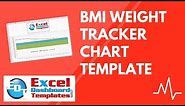 BMI Weight Tracker Chart Excel Template Free Download Tutorial