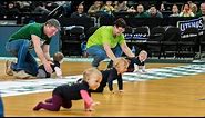 Adorable babies face off in Zalgirio Arena crawling race