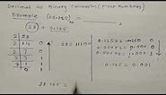 Decimal to Binary Conversion | decimal to binary