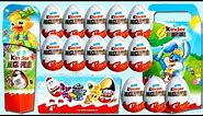 16 Kinder Surprise Eggs Unboxing (Old Series from 2007 - 2008 - 2009) Kinder Surprise Eggs