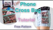 Easy Phone Crossbody Bag/ How to sew Phone bag.