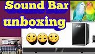 soundbar unboxing / jvc TH_by 370c 50 w bluetooth soundbar (black 2.1 channel )