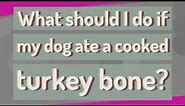 What should I do if my dog ate a cooked turkey bone?