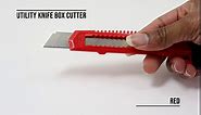 100 One Hundred Bulk Red Utility Knives Box Cutters Snap Off Blades