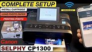 Canon Selphy CP1300 Setup, Unboxing, Install Ink Cartridge, Load Paper, Wireless Setup & Printing.
