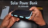 20,000 mAh Portable Solar Charger With LED Flashlight Unboxing and Demo