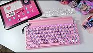 Retro Pink Typewriter Keyboard from MechDIY | Unboxing + connect to iPad and Zflip3 | Elyxirine