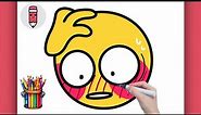 How to Draw Cursed Emoji - Easy Emoji Drawings - Cute Kawaii Drawings