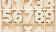 Wood Number Sorting Tray, Pack of 1 Unfinished Craft Wooden Numbers, Wooden Cutouts to Paint, by Woodpeckers
