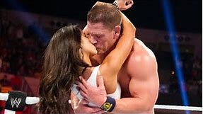 AJ Lee kisses John Cena: Raw, Nov. 26, 2012
