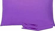 NTBAY Standard Pillowcase Set - 2 Pack Brushed Microfiber 20x26 Pillowcases - Soft, Wrinkle-Free, Fade-Resistant, Stain-Resistant, Purple Pillowcases with Envelope Closure - 20x26 Inches, Purple