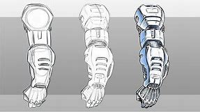 How to Draw a Robot Arm Step by Step ( Narrated )