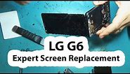 LG G6 phone LCD Digitizer screen replacement by repair shop