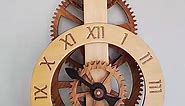 wooden gear clock with verge and foliet escapement #woodworking #woodclock #woodworkingart #woodworkingproject #clock