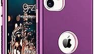 BENTOBEN iPhone 11 Case, Phone Case iPhone 11, Heavy Duty 2 in 1 Full Body Rugged Shockproof Protection Hybrid Hard PC Bumper Drop Protective Girls Women Boy Men Covers for iPhone 11 2019, Purple/Pink