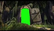 Shrek toilet door open Green Screen