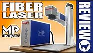 Monport 30W Fiber Laser Engraver Review | Galvo Laser | Metal Engraving | Rotary