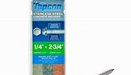 Tapcon 1/4 in. x 2-3/4 in. 410 Stainless Steel Hex-Head Concrete Anchors (8-Pack) 26130