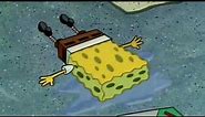 spongebob crying on the floor