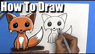 How To Draw a Cute Easy Fox - Step By Step