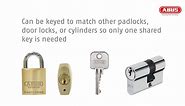 ABUS 83/45-300 S2 Schlage 45mm All Weather Solid Brass Rekeyable Padlock with 1" Shackle, Zero-Bitted