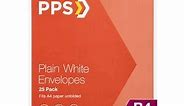PPS B4 Plain Faced Envelopes White 25 Pack