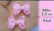 Easy Hair Bow Making out of 1 Inch Ribbon | How to Make A Bow out of Ribbon | DIY Ribbon Bows