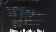 Bubble sort visualization #programming #LearnItOnTikTok #fyp #foryou #codinglife #javascript